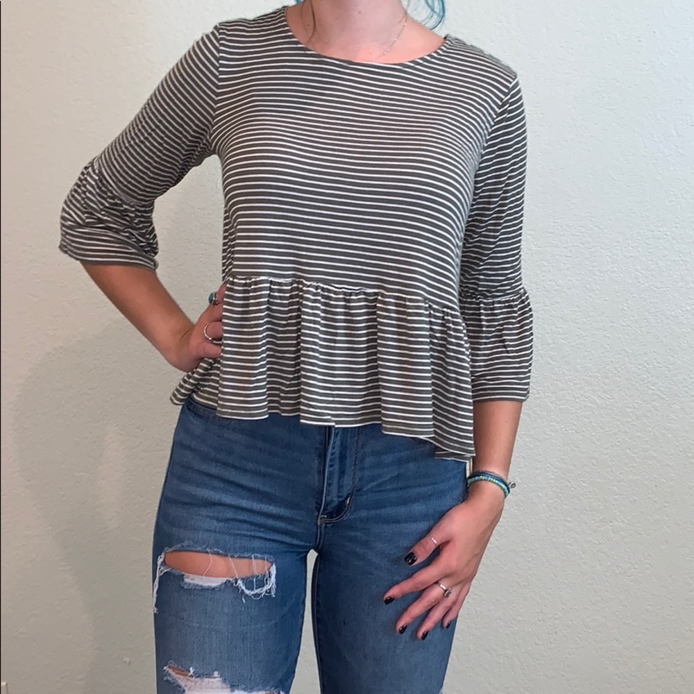 Green Striped Shirt
